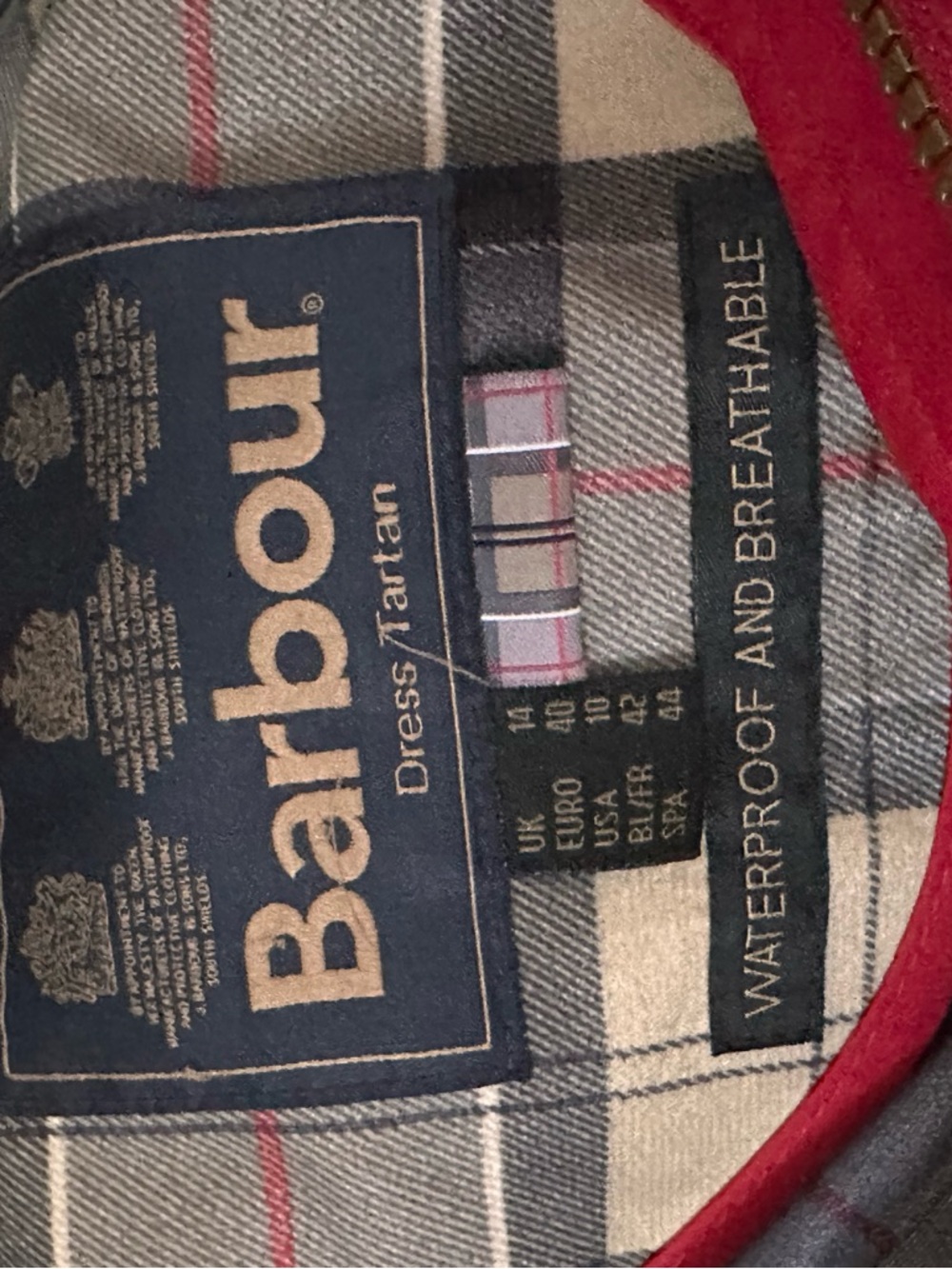 Barbour red rain coat - Picture 6 of 8